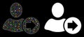 Flare Mesh 2D Next User Icon with Flare Spots Royalty Free Stock Photo