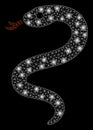 Flare Mesh 2D Snake with Flare Spots Royalty Free Stock Photo