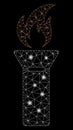 Flare Mesh Network Torch Flame with Flare Spots Royalty Free Stock Photo
