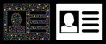 Flare Mesh Network User Account Icon with Flash Spots Royalty Free Stock Photo
