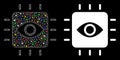 Flare Mesh Carcass Vision Processor Icon with Flare Spots