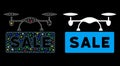 Flare Mesh Wire Frame Airdrone Sale Icon with Flare Spots