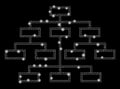 Flare Mesh Wire Frame Algorithm Tree with Flare Spots Royalty Free Stock Photo