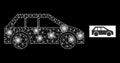 Flare Net Car Icon with Constellation Light Spots Royalty Free Stock Photo