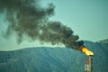 Flare stack at Kitimat LNG Canada Royalty Free Stock Photo