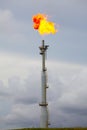 Flare Stack at Oil and Gas Refinery Plant Royalty Free Stock Photo