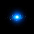 Flares for background, Galactic Flare, lensflare effect, shining bright picture, absrtact blue light effect. Royalty Free Stock Photo