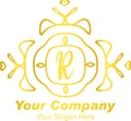 Logo Gold R Letter Ornament