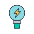 Flash Bulb Icon for Photography Royalty Free Stock Photo