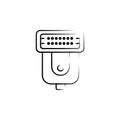 flash for camera outine logo style icon. Element of photo icon for mobile concept and web apps. Outline flash for camera icon can