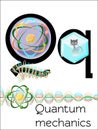Flash card letter Q is for Quantum Mechanics. Royalty Free Stock Photo