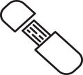 flash disk icon black and white