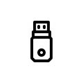 flash disk vector icon. computer component icon outline style. perfect use for logo, presentation, website, and more. simple Royalty Free Stock Photo