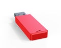 Flash drive with film strips, 3D rendering