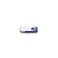 Flash drive isolated on white background.Closed with a metal cap.Computer accessory.