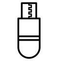 Flash drive, memory stick Isolated Vector Icon That can be easily edited in any size or modified. Flash drive, memory stick Is Royalty Free Stock Photo