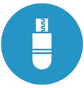 Flash drive, memory stick Isolated Vector Icon That can be easily edited in any size or modified. Royalty Free Stock Photo