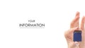 Flash drive sd card in hand pattern Royalty Free Stock Photo