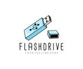 Flash drive, usb pendrive, usb thumb drive and usb stick, logo design. Gig stick, disk on key, usb flash drives, usb memory stick, Royalty Free Stock Photo