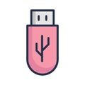 Flash drive Vector icon which can easily modify or edit Royalty Free Stock Photo