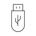 Flash drive Vector icon which can easily modify or edit Royalty Free Stock Photo