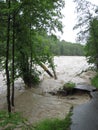 Flash Flood. Natural Disaster. Devastated Road