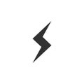 Flash icon. Bolt of lightning vector. Lightning illustration. Streak of lightning sign. Electric bolt flash icon Royalty Free Stock Photo