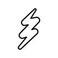 Flash icon vector isolated on white background, Flash sign Royalty Free Stock Photo