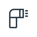 flash icon vector from photography concept. Thin line illustration of flash editable stroke. flash linear sign for use on web and
