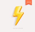 Flash lightning isolated symbol,thunderbolt energy