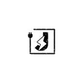 flash logo initial j symbol electrical vector icon element isolated
