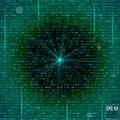 Flash in the matrix. The concept of coding and hacking. Vector i Royalty Free Stock Photo