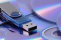 Flash USB memory drive on CD