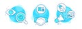 Flash memory, Report statistics and Fast recovery icons set. Help sign. Vector
