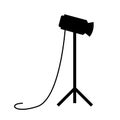 Flash for Photo or Video Studio icon Sign on a white background