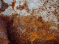 Flash rust on Zinc sheet, Galvanized sheets rough surface wall texture material background Royalty Free Stock Photo