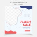 Flash sale banner social media template