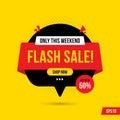 Flash Sale banner template design, Big sale special offer. end of season special offer banner. abstract promotion graphic element Royalty Free Stock Photo