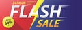 Flash Sale banner vector illustration