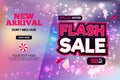 Flash sale concept banner Abstract background