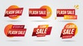 Flash sale discount lebel collection banner and icons corners, labels, curls and tabs.Shopping tags new collection offers isolated Royalty Free Stock Photo
