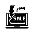 flash sale glyph icon vector illustration Royalty Free Stock Photo