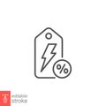 Flash sale outline icon. Stock clearance special offer banner Royalty Free Stock Photo