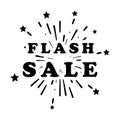 Flash Sale Shopping with Fireworks Stars Promotion Marketing Banner Poster. Advertising Ads for retail shop e-commerce business.