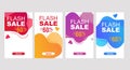 Flash sale special offer set.Dynamic modern fluid mobile for flash sale banners