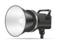 Flash for softbox on tripod in photo studio vector illustration Royalty Free Stock Photo
