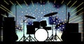 Bright Rock Band Stage Abstract Background