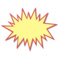 Flash starburst stars in cartoon style, speech bubble icon stock illustration