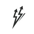 Flash thunder bolt arrow  icon vector design Royalty Free Stock Photo