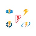 flash thunder bolt icon vector illustration design template Royalty Free Stock Photo